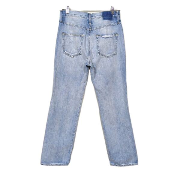 AMO Layla High Rise Relaxed Straight Leg Jeans Light Vintage Wash Women's 28 - Picture 3 of 6